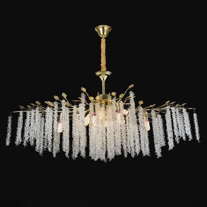 Люстра 0419/9/1200 T FGD золото/хрусталь 9x60W E14 d1200 h1000, MIX24